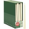 Bolsius Candele a punta liscia - Avorio - 32 pezzi in cartone - Durata 7 ore - Non profumate - Contiene cera naturale - Senza olio di palma - 24,5 cm