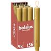 Bolsius - Candela XL rustica - 23 x 3 cm - Oat Beige - in cartone da 9 pezzi - Lunghezza durata 15 ore - Non profumata - Contiene cera vegetale naturale - Senza olio di palma