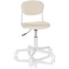 HJH Office KIDDY BASE I sedia girevole per bambini, tessuto, sedia girevole con schienale sagomato, beige, 719238