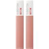 Maybelline New York SuperStay Matte Ink Tinta Labbra Risultato Coprente e Uniforme con Applicatore a Punta Colore 5 Layolist Lunga Durata 16h - 2 Rossetti