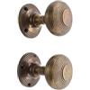 Infinity Decor Coppia di pomelli per porta a mortasa in ottone massiccio, stile vittoriano, 55 mm, per porte interne ed esterne