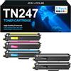 KUPYLM TN243CMYK TN247 Toner Compatibili per Brother TN247 TN-243CMYK per Toner Brother DCP L3550CDW MFC L3730CDN MFC-L3750CDW MFC L3770CDW HL-L3270CDW HL-L3210CW (2Nero Ciano Giallo Magenta, 5-Pack)
