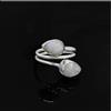 Anello In Argento Sterling 925 Con Pietra Lunare Naturale, Misure S-86A