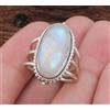 Divina Pietra di Luna Gemma 925 Argento Sterling Artigianale Anello Tutti Misura