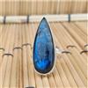 Anello In Argento 925 Con Pietra Di Labradorite Blu Naturale, Taglie S-34A