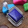 Handmade Meraviglioso Pendente In Argento Sterling 925 Con Gemma Di Lapis Lazuli Blu FT-6