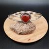 Bellissimo Bracciale Cuff In Argento Sterling 925 Con Gemma Di Carneola RM-25