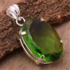 Valentine's Regalo Peridoto Topazio Gemma 925 Argento Sterling Mano Ciondolo E-7