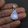 Beauty Pietra Lunare Arcobaleno Gemma 925 Argento Sterling Fatto a Mano Ciondolo