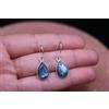 Splendido Pietra Labradorite 925 Argento Sterling Fatto a Mano Orecchino S-42