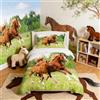 Homemissing Set di biancheria da letto per cavalli al galoppo, per bambini, ragazzi, ragazze, adolescenti, morbido, 3D, set copripiumino per letto singolo