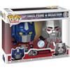 Funko Pop! Retro Toys: Transformers - Optimus Prime/Megatron 2 Pack - Metallico - Transformers Classic - Figura in Vinile da Collezione - Idea Regalo - Merchandising Ufficiale - TV Fans