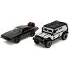 Jada Toys - Auto Fast and Furious (set da 2 pezzi) - Dom`s Dodge Charger R/T 1970 & Tej`s Jeep Wrangler di Fast & Furious 7-2 Legacy Series Modellino di auto apribili, 1:32, 19 cm, a partire da 8