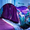 LEEMASING Tenda da letto fantasy, divertente, pieghevole, pop up, per interni ed esterni, misura doppia, per ragazzi e ragazze, tenda per bambini, casetta per bambini (Cavallo con luce remota)