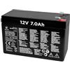 Atlantis batteria piombo 12v 7ah ermetica (VRLA), adatta per UPS Gruppi di Continuità, Videosorveglianza, Sistemi di allarme, mobilità elettrica, giocattoli, attacco faston F2 6,3mm, A03-BAT12-7.0A