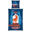 Herding Set di Biancheria da Letto, Jurassic World Camp Cretaceous, Federa 80 x 80 cm con Bottoni e Motivo Reversibile, Copripiumino 135 x 200 cm con Chiusura a Bottoni, 100% Cotone/Linone