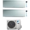 Daikin Condizionatore Climatizzatore Dual Daikin inverter Emura III White Wi-Fi R-32 Bluevolution 9000+15000 BTU 3MXM68A