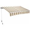 GARDEN FRIEND - TENDA DA SOLE BARRA QUADRA 300 X 200 CM. RIGA BEIGE/MARRONE