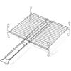 OMPAGRILL - GRATICOLA A RETE CON PIEDINI PER BARBECUE 37 X 27CM. O69004