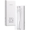 ROMOSS Power Bank sottile da 10000 mAh con cavi integrati, caricabatterie portatile da 22,5 W con USB C e cavi di illuminazione, 4 uscite e 2 ingressi batteria per iPhone 16/15/14, iPad, Galaxy e