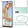 ISOI Cover Trasparente con Cordino compatibile con Samsung Galaxy A26 5G, Regolabile e Rimovibile Collana Tracolla Laccio Collo, Custodia per Telefono in Silicone TPU Morbido Antiurto - Verde