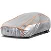 kayme Telo Copriauto Antigrandine, Kayme Copertura per Auto Impermeabile Anti UV Antipolvere Anti Vento, Telo Copri Antigrandine Adatto per Auto a 3 Volumi (da 430 a 450cm) 3M - Grigio