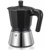 Yabano Caffettiera Italiana Moka Pot 6 Tazze Caffettiera Espresso per Piastra a Gas, Elettrico o Ceramica - Caffettiera Greca in Alluminio per Espresso, Cappuccino o Latte