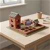 Kit Costruzione Casa Mattoncini Mattoni Veri Gioco Muratore Miniatura