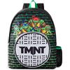 TEENAGE MUTANT NINJA Turtles Zaino per bambini in nero e verde | Borsa tascabile per fognature TMNT con cinghie regolabili | Zaino scolastico con personaggio dei cartoni animati