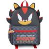 Sonic The Hedgehog Zaino Kids 3D Shadow | Zaino scolastico con grafica Ultimate Power! di nero e rosso gaming con tasca frontale a scacchi e cerniera | Sonic Merch
