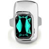 Uno de 50 Anello placcato in oro 18 carati, Forma quadrata, Gioielli fatti a mano, Design geometrico