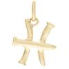 Uno de 50 Charm placcato oro 18k a forma di segno pesci