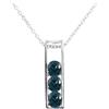 AAA Perfetto Pendant In Gemma Tormalina A Giro 6x6 MM In Argento Sterlingo 925