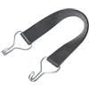 Braun - Cinghia in Gomma Estensibile, Lunghezza 54 cm, Larghezza 35 mm, con Ganci in Filo Metallico, Colore: Nero