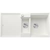 BLANCO ADIRA 6 S-F, Silgranit, bianco, tipo di montaggio: a filo, reversibile, con interruttore di scarico, con accessori, mobile da 60 pezzi, grande bacino, superficie facile da pulire