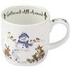 Wrendale Designs Portmeirion Wrendale DesignsGathered All Around - Tazza natalizia con pupazzo di neve, 0,3 l