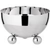 EDZARD Ciotola Chicago (diametro 15 cm, altezza 9 cm) su 3 piedini a sfera, acciaio inox lucidato a specchio