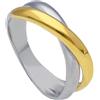 LUXURY MILANO Anello intrecciato in oro bianco e giallo