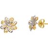 LUXURY MILANO Orecchini in oro bicolore a fiore