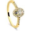 LUXURY MILANO Anello in oro con acquamarina