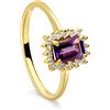LUXURY MILANO Anello in oro con ametista