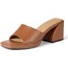 Amazon Essentials Platform Mule Sandals Donna, Ecopelle Marrone Chiaro, 35.5 EU