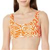 Amazon Essentials Top Corto da Mare con Scollo Rotondo Donna, Turchino Motivo Cashmere, 42
