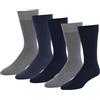 Amazon Essentials Comodi Calzini Eleganti con Motivi Uomo, 5 Paia, Blu/Giallo/Grigio, 41-45