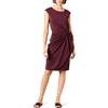 Amazon Essentials Abito a Portafoglio con Scollo a Barchetta e Maniche ad Aletta Donna, Bordeaux, XL