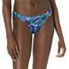 Amazon Essentials Costume con Slip Bikini con Fascia Laterale Donna, Turchino Motivo Cashmere, 46