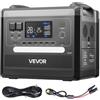 VEVOR Centrale Elettrica per Carica Portatile, Generatore Solare Potenza Uscita 2400 W Capacità Batteria 2160 Wh 10 Porte Stazione di Energia per Camper, Campeggio Pannello Solare NON Incluso