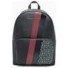 Armani Exchange Zaino da uomo Essential, Dylan, con logo stampato, nero/pomegranate, Black/Pomegranate, taglia unica