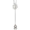 Aka Gioielli® - Collana Donna con Ciondolo Ragno e Ragnatela Halloween in Argento 925 2 Colori e Cristallo, regolabile fino a 70 cm