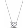 PANDORA Collana 394477C01-45 con cuore e farfalla